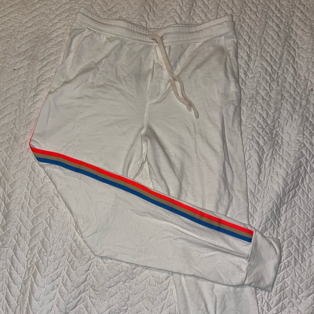 Sundry high waisted sweat pants with stripe